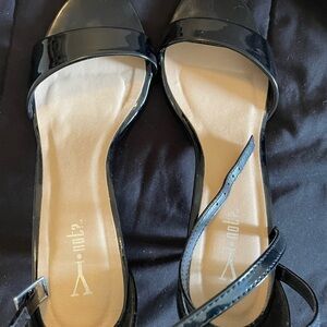 Black Patent Leather Sandals